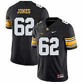 Iowa Hawkeyes 62 Cal Jones Black College Football Jersey Dzhi,baseball caps,new era cap wholesale,wholesale hats